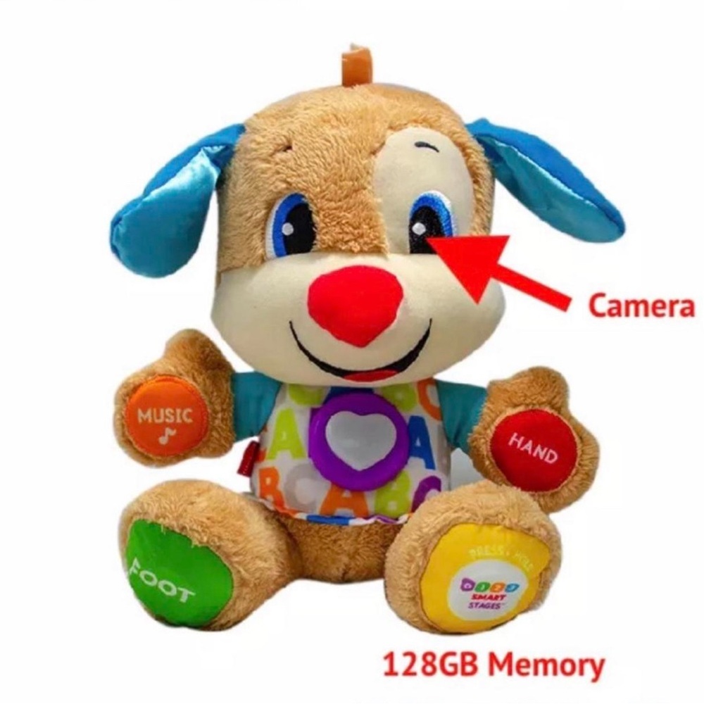 2K HD Hidden Motion Detection Nanny Spy Camera Plush Dog Toy Battery DVR DV.